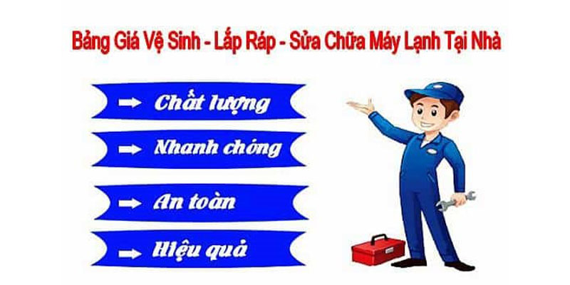 Bảng giá sữa chữa điều hòa tại Hải Phòng